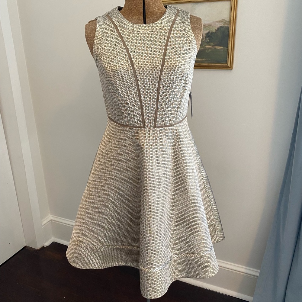 Vince Camuto Metalic Dress NWT